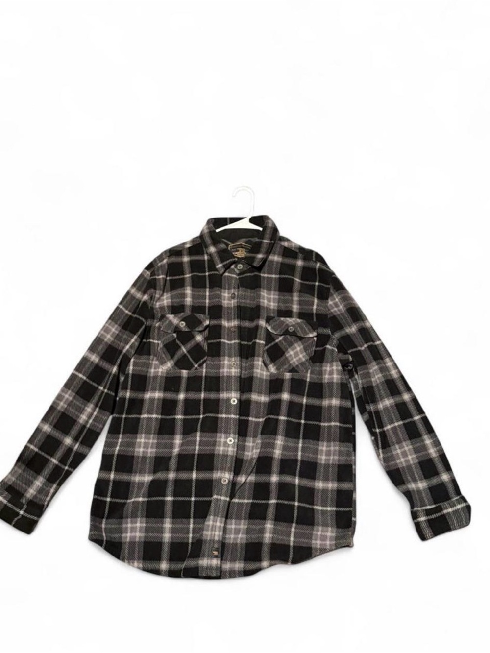 Men's Black & Gray Plaid Flannel